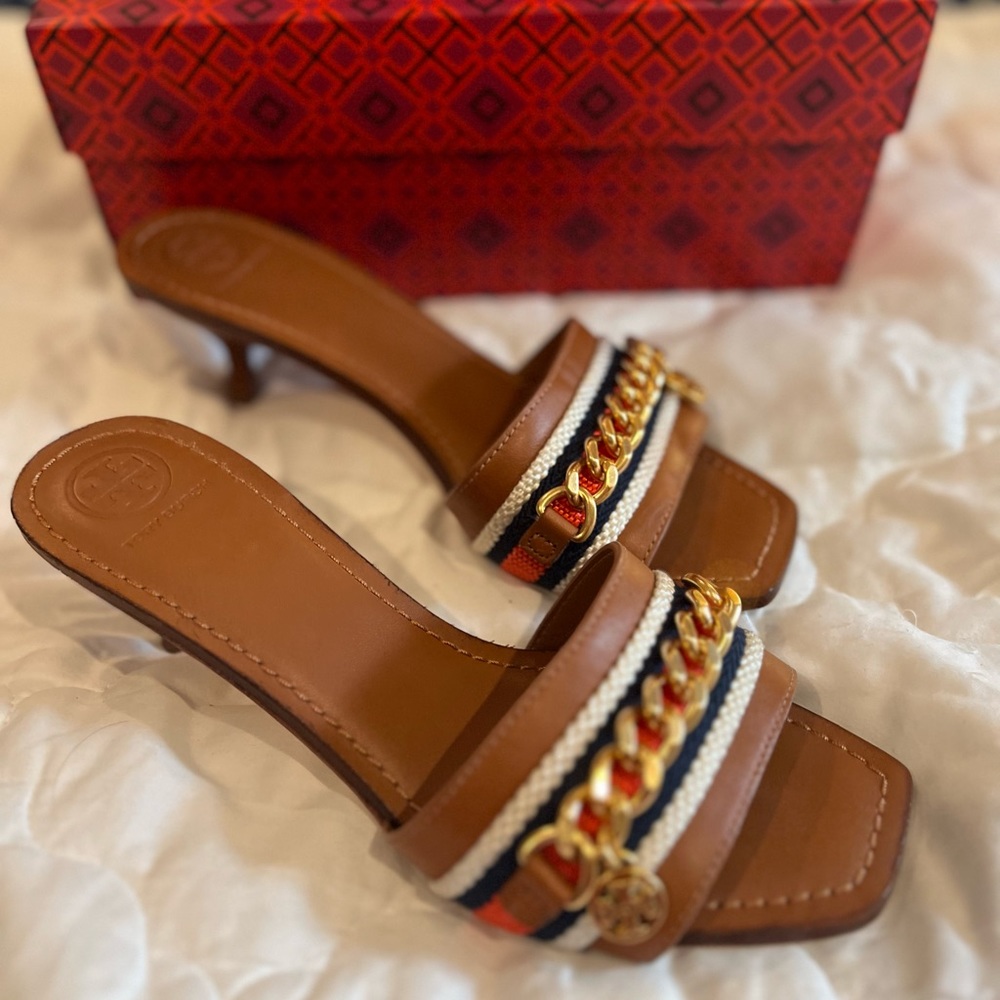 Tory Burch Kitten Heel Sandals Size 6
